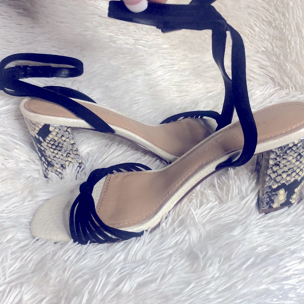 Brand new!!! Gibson Latimer black/snakeskin heels size 6.5